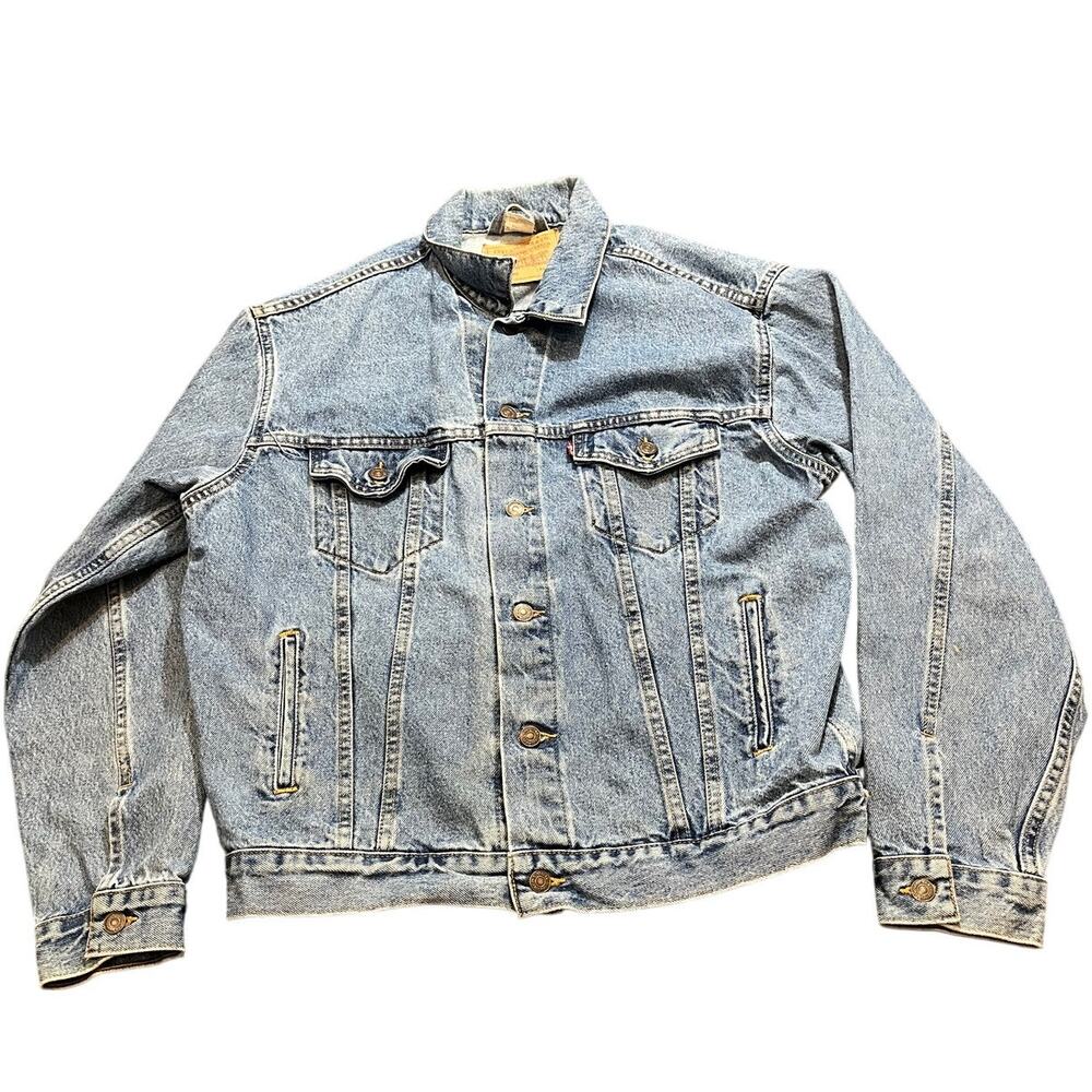 Vintage Levi's 70507-0389 Denim Trucker Jacket Men's Size Large Made in USA